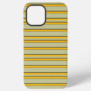 Cute modern yellow stripes iPhone 12 pro max case