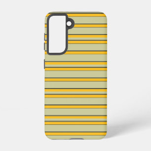 Cute modern yellow stripes samsung galaxy case