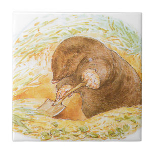 Cute Mole (Animal Art for Kids) (Beatrix Potter) Ceramic Tile