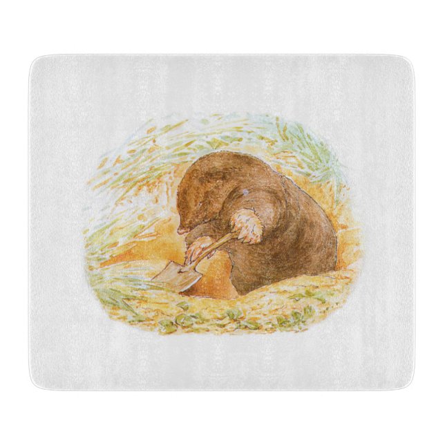 Cute Mole (Animal Art for Kids) (Beatrix Potter) Cutting Board (Front)