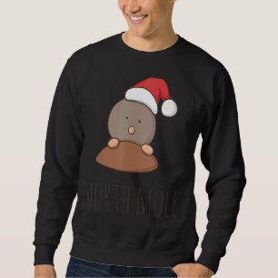 Cute Mole Snowman Santa Hat Holiday Party Christma Sweatshirt