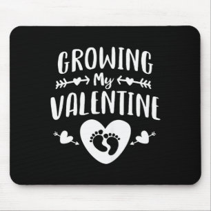 Cute Mom Growing My Valentine Shirt Pregnancy Anno Mouse Pad
