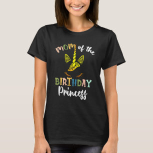 Cute Mom Of The Birthday Princess Unicorn Mommy Mo T-Shirt