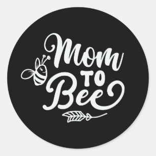 Cute Mom-to-be word art  Classic Round Sticker