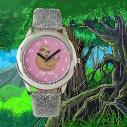 Cute Mommy and baby sloth girls Watch