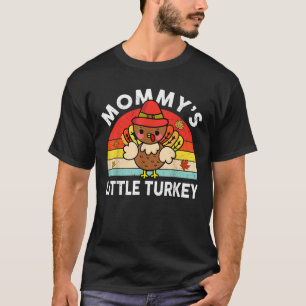 Cute Mommy Little Turkey Thanksgiving Boy Girl Tod T-Shirt