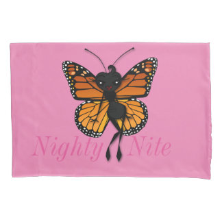 CUTE MONARCH BUTTERFLY LADY SINGLE PILLOWCASE