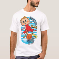 Cute monkey basketball player