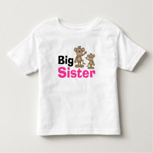 Cute Monkey Big Sister Toddler T-Shirt