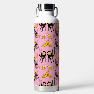 Cute Monkey Birthday Water Bottle