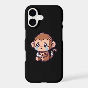 Cute Monkey Black iPhone 17 Case – Stylish Protect