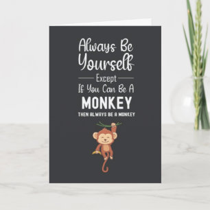 Cute Monkey Cards Animal Funny Humour Humourous