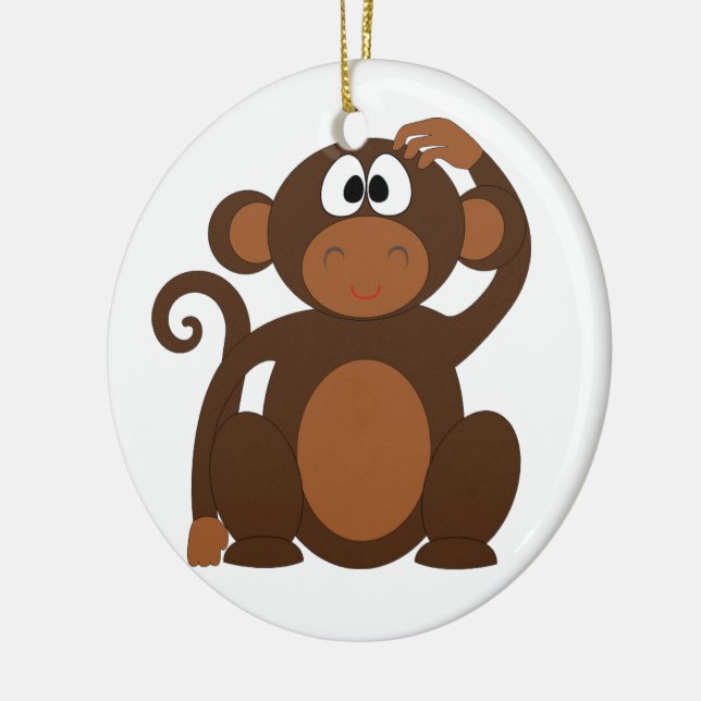 Cute Monkey Ceramic Tree Decoration (Left)