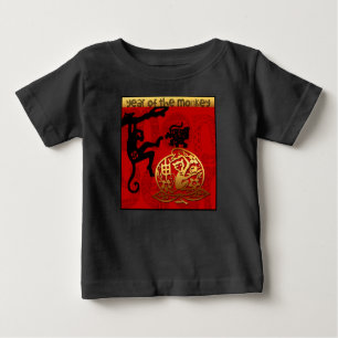 Cute Monkey Chinese New Year Zodiac Birthday KH Baby T-Shirt