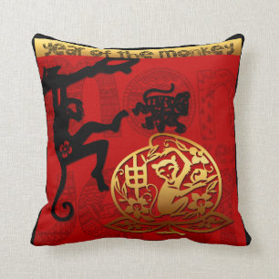 Cute Monkey Chinese Year Zodiac Birthday Pillow