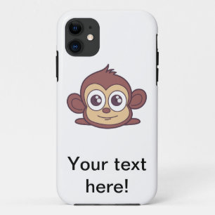 Cute monkey clipart iPhone 11 case