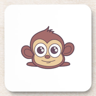 Cute monkey clipart coaster