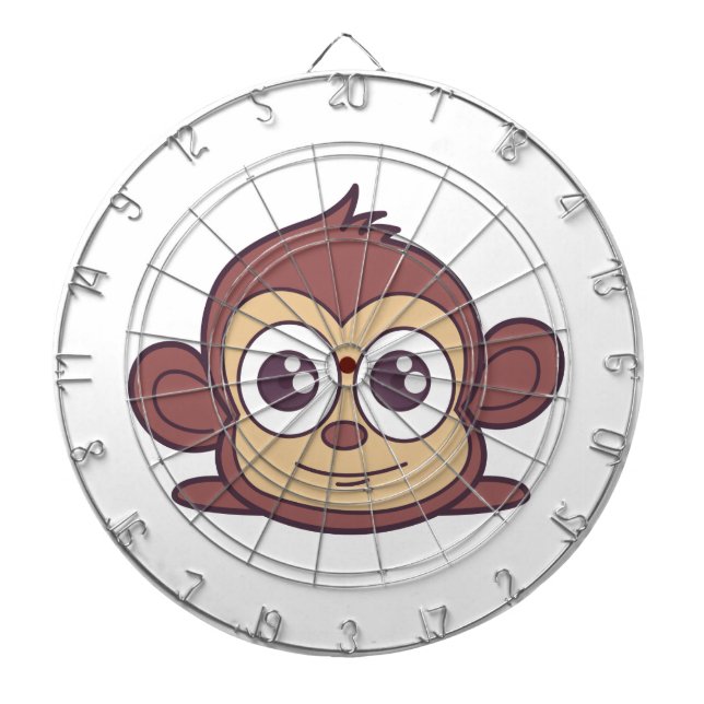 Cute monkey clipart dartboard (Front)