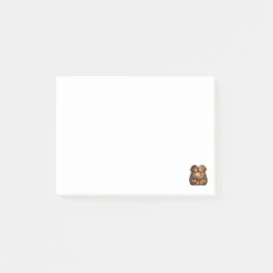 Cute Monkey Couple Hugging Monkey Punch Plush Art Post-it Notes