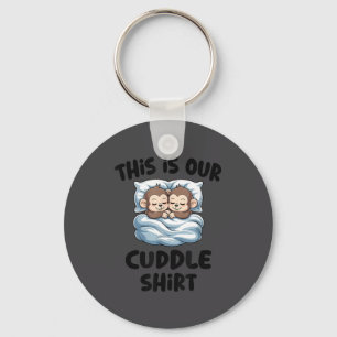 Cute Monkey Couple This Is Our Cuddle Key Ring
