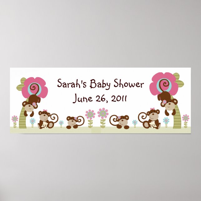 Cute Monkey Girl Poster/Banner Poster (Front)