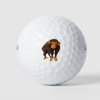 Cute monkey golf balls