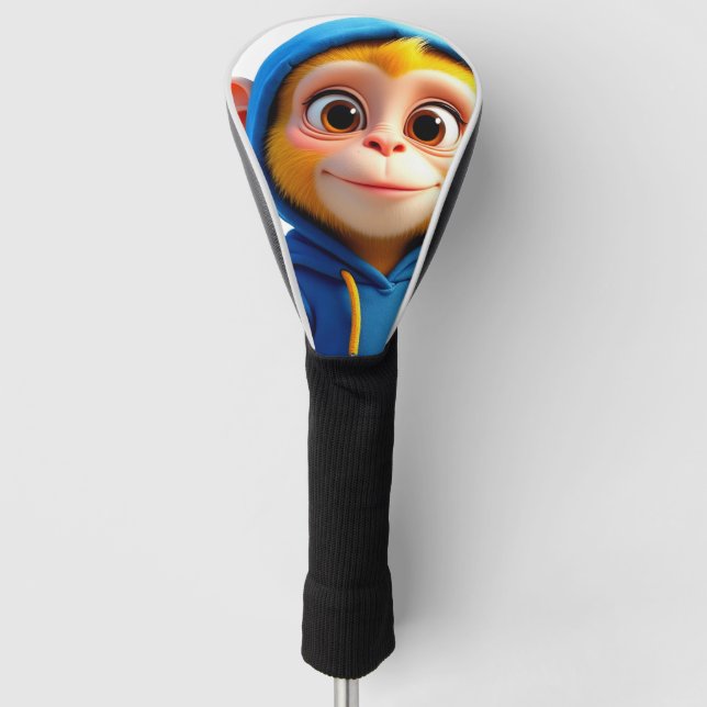 Cute Monkey Golf Head Cover (Front)