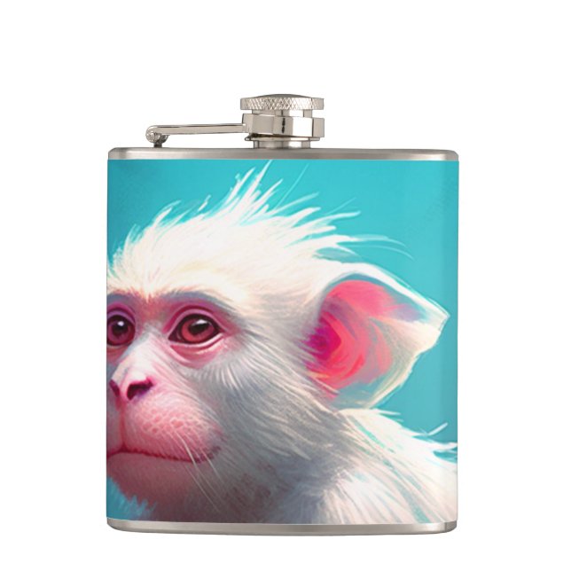 Cute Monkey Hip Flask (Front)