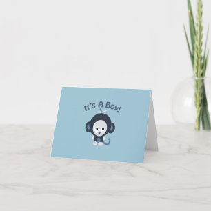 Cute Monkey - It's a boy! Announcement