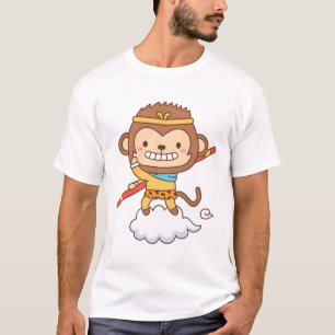 Cute Monkey King Sun Wu Kong Doodle T-Shirt