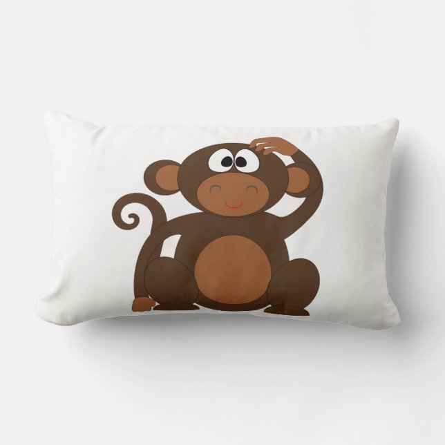 Cute Monkey Lumbar Cushion (Front)
