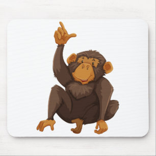 Cute monkey mouse pad