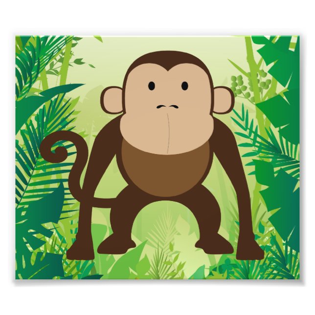 Cute Monkey Photo Print (Front)