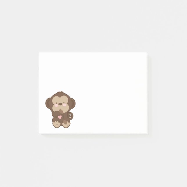 Cute Monkey Post-it Notes (Front)