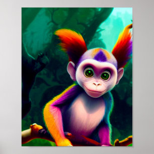Cute Monkey Poster