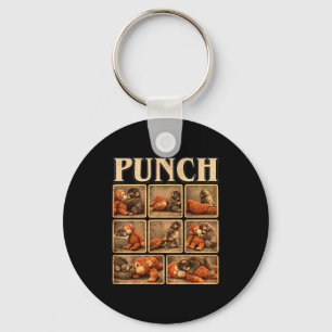 Cute monkey punch baby key ring