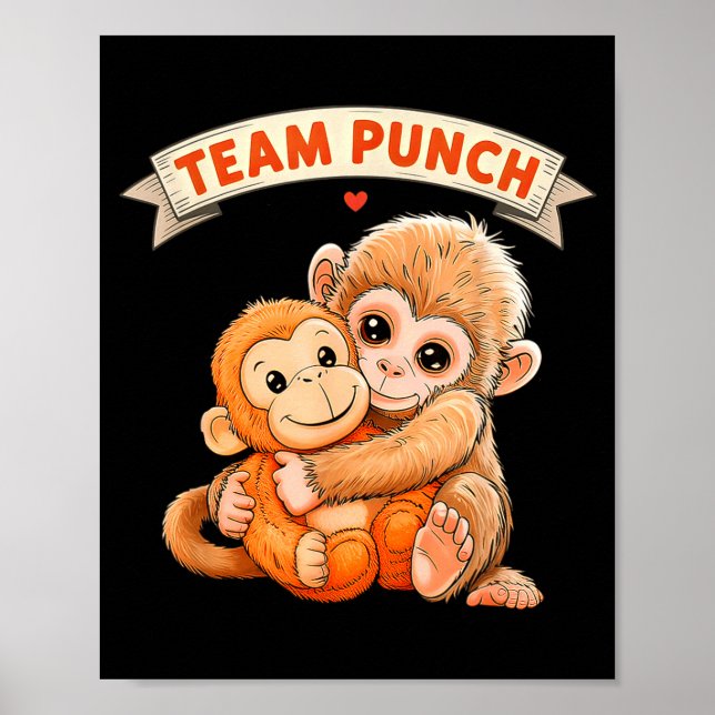 Cute Monkey Punch Baby Monkey Team Punch Poster (Front)