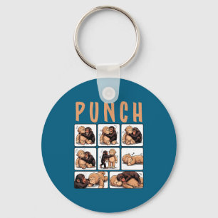 Cute monkey punch  key ring