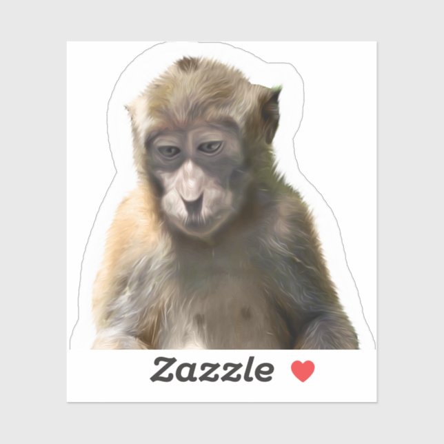 Cute Monkey Sticker (Sheet)