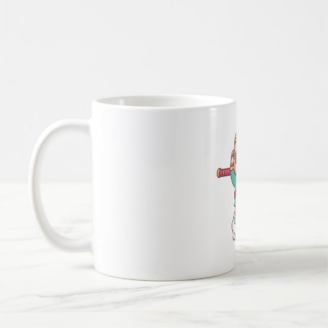 Cute Monkey Sun Wu Kong On Flying Cloud Coffee Mug (Left)