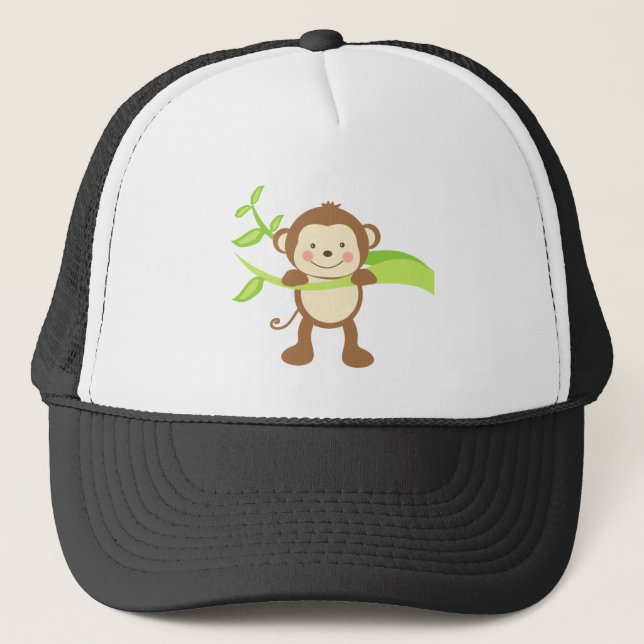 Cute Monkey Trucker Hat (Front)