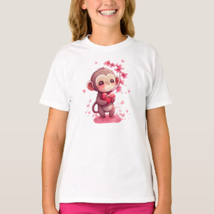 Cute Monkey Valentine's Day T-Shirt