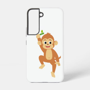 Cute Monkey with Bamboo Samsung Galaxy Case