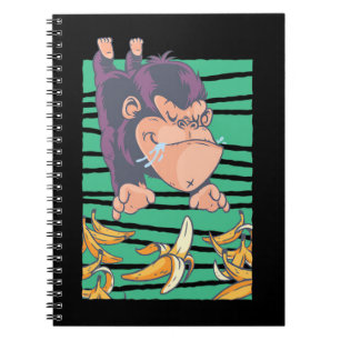 Cute Monkey With Bananas Notebook