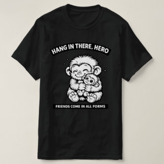 Cute Monkeys Hugging Friends Come in All Forms  T-Shirt