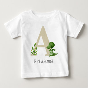 Cute Monogram Alligator Baby T-Shirt