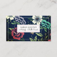 Cute Monogram Floral Doula Midwife Birth Coach
