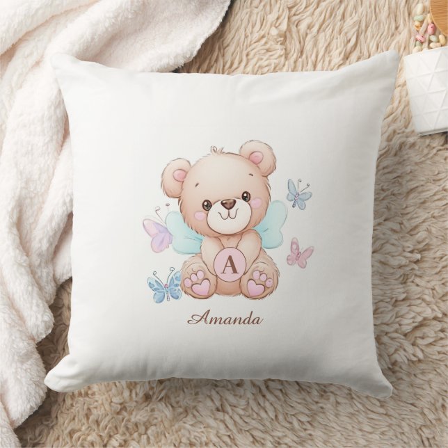 Cute Monogram Name Baby Pillow (Blanket)