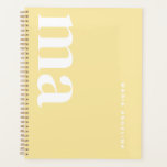 Cute Monogram Yellow School Planner<br><div class="desc">This stylish planner is a must-have for pretty school supplies and back to school supplies. Perfect for school must haves, it fits right in with your school supplies highschool list. With its cute school supplies design, it’s an aesthetic school supplies essential. Ideal for middle school supplies and school supplies aesthetic...</div>