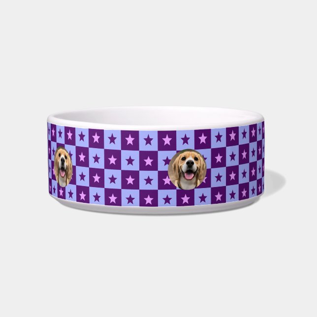 Cute Monogrammed Custom Name Dog Lover Gift Pet Bowl (Right)